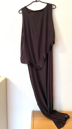 GREENHOUSE (NOR) 42 Neu/NP240CHF Silk Maxikleid Auberginenfb