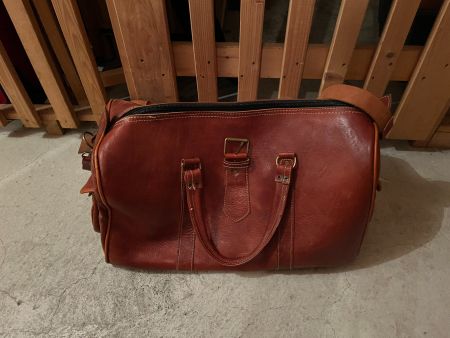 Leder-Reisetasche / Weekender – Cognac Braun