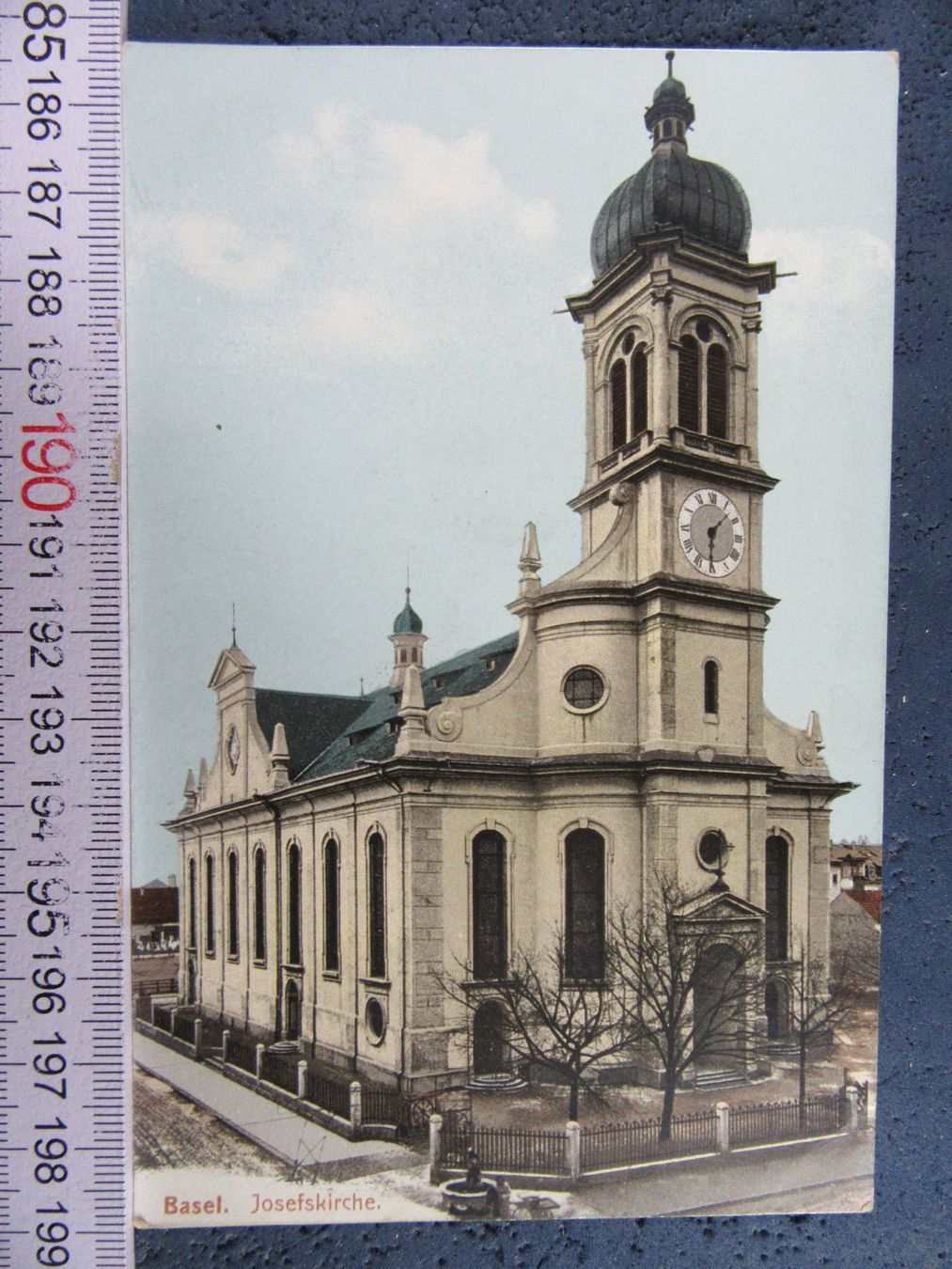 Ansichtskarten: BASEL JOSEFSKIRCHE 1907 AK-BS – Gebraucht aus Ettingen von Hausi4711