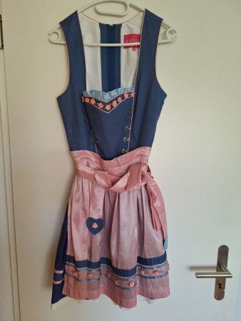 Dirndl Krüger blau rosa gepunktet Grösse 38
