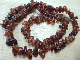 1 Strang wunderschöne natürliche orange Granit Splitter 40cm