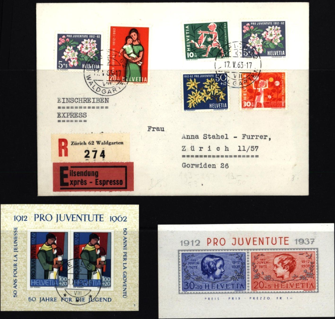 Tutti i francobolli: Pro Juventute SAMMLUNG  +2 Blocks bis 1984 (PJ511) – Usato da Seuzach venduto da Harri19 2