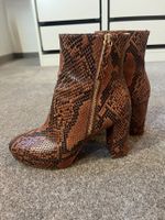 Schlangenmuster Stiefeletten Gr. 37, Stiefel, Boots, Snake