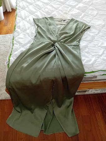 Neues Kleid lang, olivegrün, Gr: L, 40/42 Sommer, Abendmode 