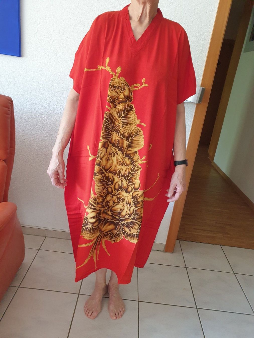 Kleider: Rotes Sommerkleid aus Malaysien – Gebraucht aus kaiseraugst von Yohe