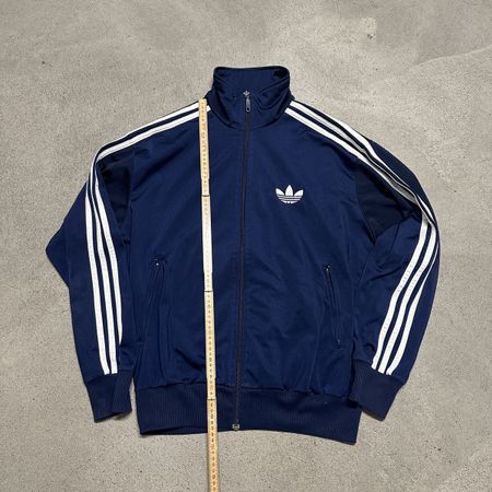 Vintage Y2K Adidas Trainingsjacke dunkelblau Grösse M