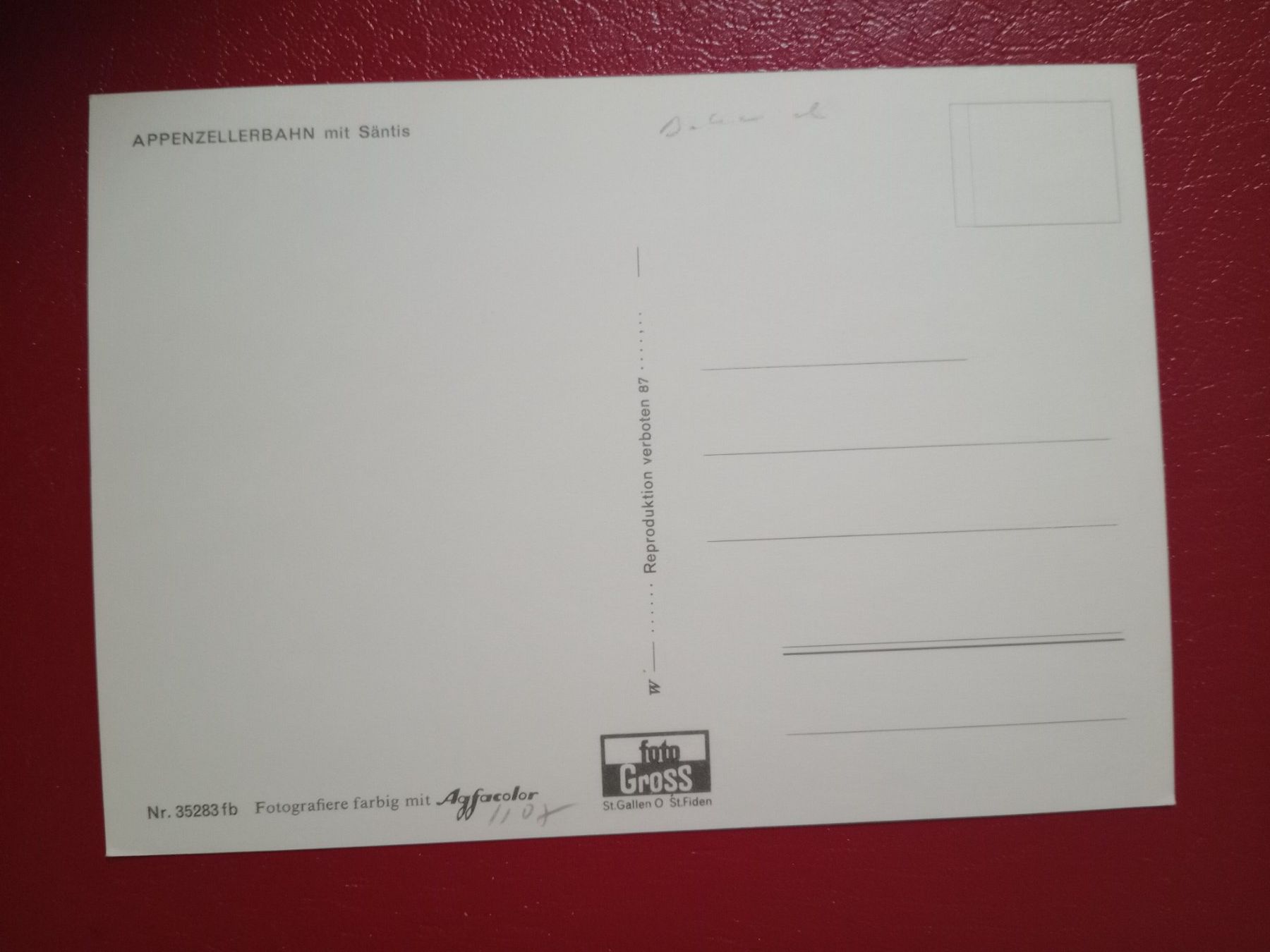 Cartoline postali: AK Bahn Appenzellerbahn mit Säntis – Usato da Küttigen venduto da Melisch1000 1