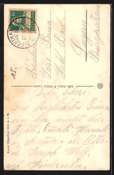 Cartoline postali: Eigenthal, Ortsansicht bei Tag – Usato da Berlin venduto da bartko-reher 1