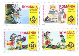 Briefmarken "Pfadfinder". Rumänien