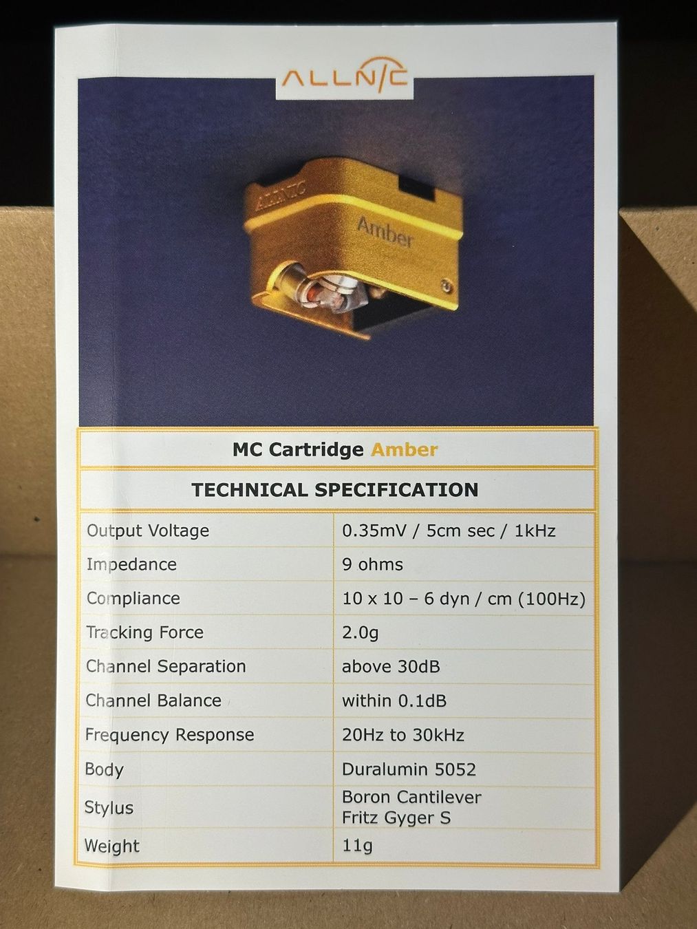 Plattenspieler: MC Tonabnehmer Allnic Amber – Neu (gemäss Beschreibung) aus Rothenburg von Corazondeleones 6