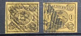 Braunschweig Mi-Nr. 6 a/b gestempelt gutes Erhaltung 150 Fr