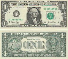1 Dollar  2003 serie nr D13941955C für 1955 Geborene