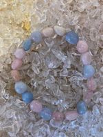Armband - Aquamarin, Morganit
