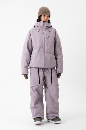 Dimito Snowboard outfit Jacket + pants Lilac Grey Size L