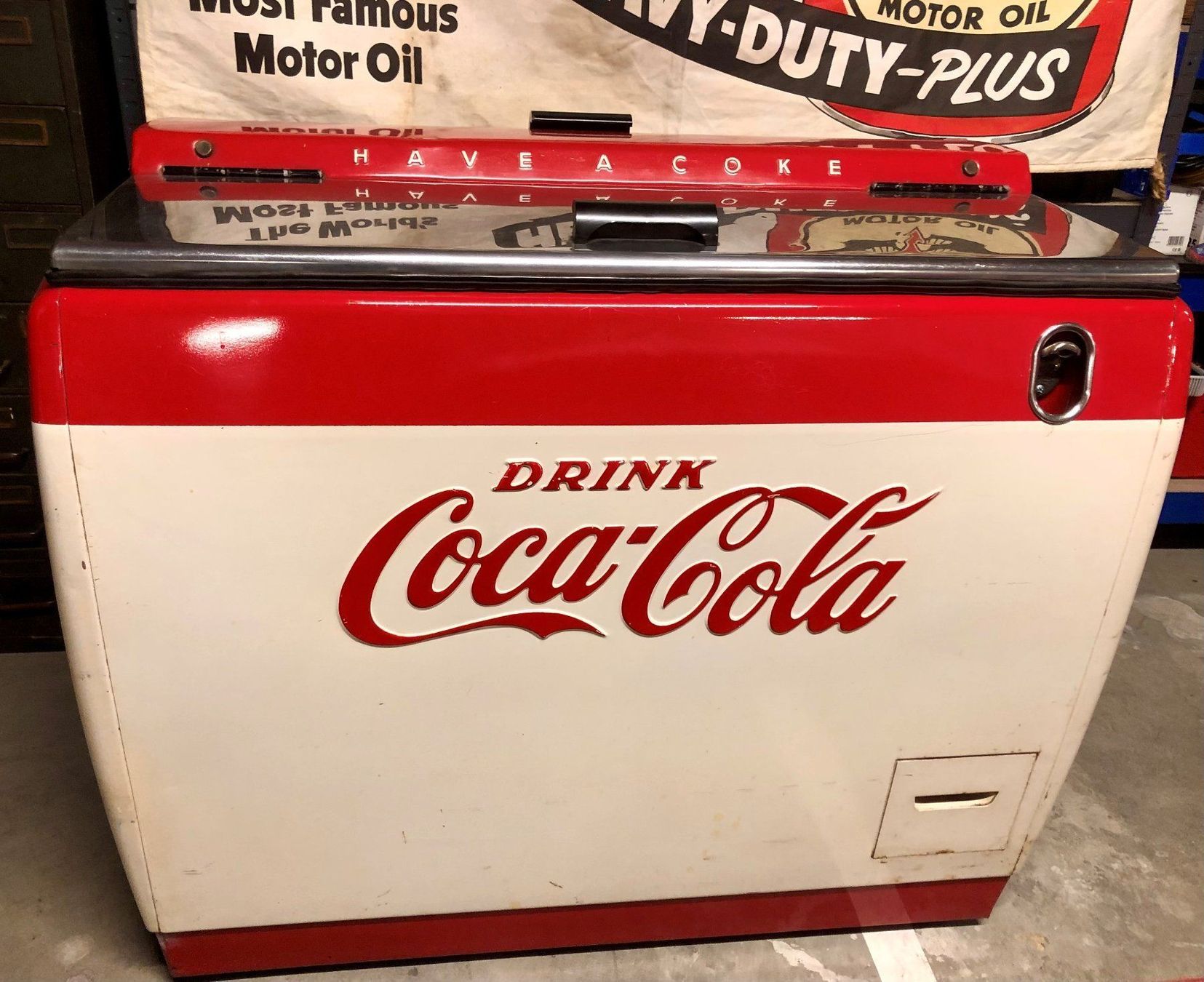 Coca-Cola Frigoriferi & Refrigeratori: Coca Cola Kühltruhe USA 1950 – Difettoso da Muttenz venduto da topi68 2