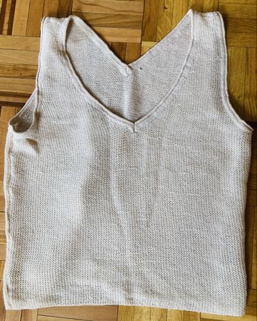 Top d’été écru en fibre de coton naturelle
