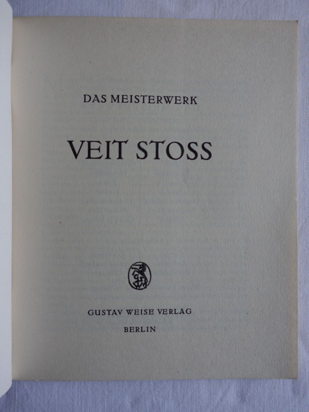 Libri: Veit Stoss, Kunst, Bildband, Kunstführer – Usato da Zürich venduto da Engiadinabassa 1