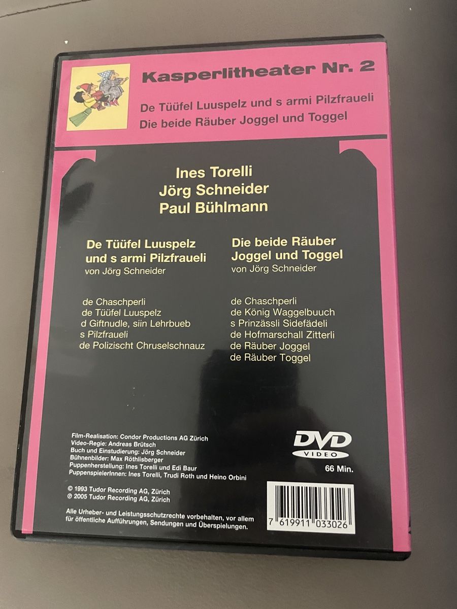 Alle DVDs: Kasperlitheater Nr. 2 - DVD - Torelli & Schneider – Gebraucht aus Rütihof von Highwayjackie 1