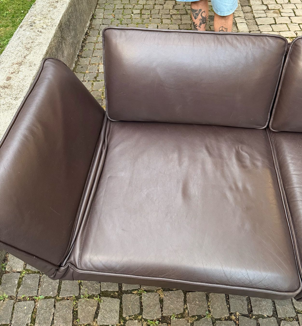 Rolf Benz Divani: Rolf Benz 386 MERA Ecksofa Leder Dunkelbraun – Usato da Zürich venduto da Gregor12 1