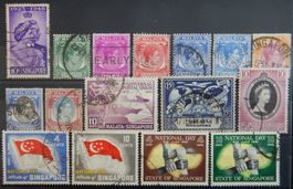 Singapore Malaya British Lot mit alten Werten I