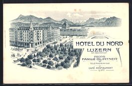 Litho Luzern, Hotel du Nord am Bahnhof