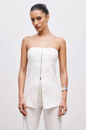BOA Strapless Linen Bustier S