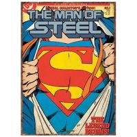 Rusty Blechschild-SUPERMAN-MAN OF STEEL 30 X 40 CM