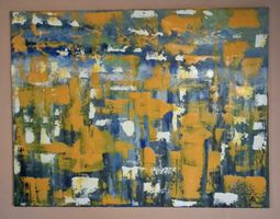 Gemälde " Stadtraster" handmade 74×58