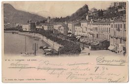 Lugano, le Quai, circolata 1900