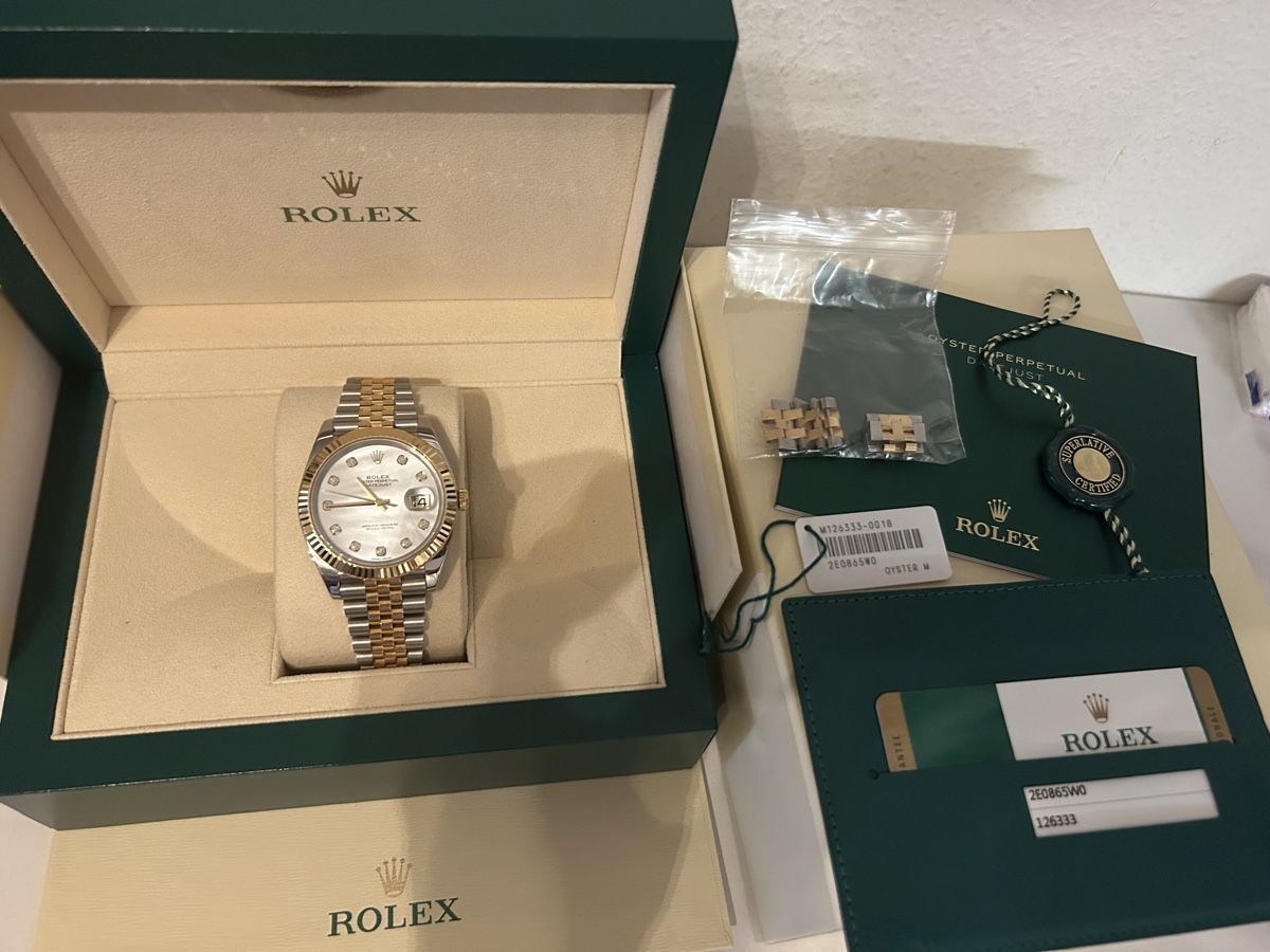 Rolex Montres: Rolex Datejust 41, Bicolor, Diamant, Perlmutt – D'occasion à Basel par David_2019 6
