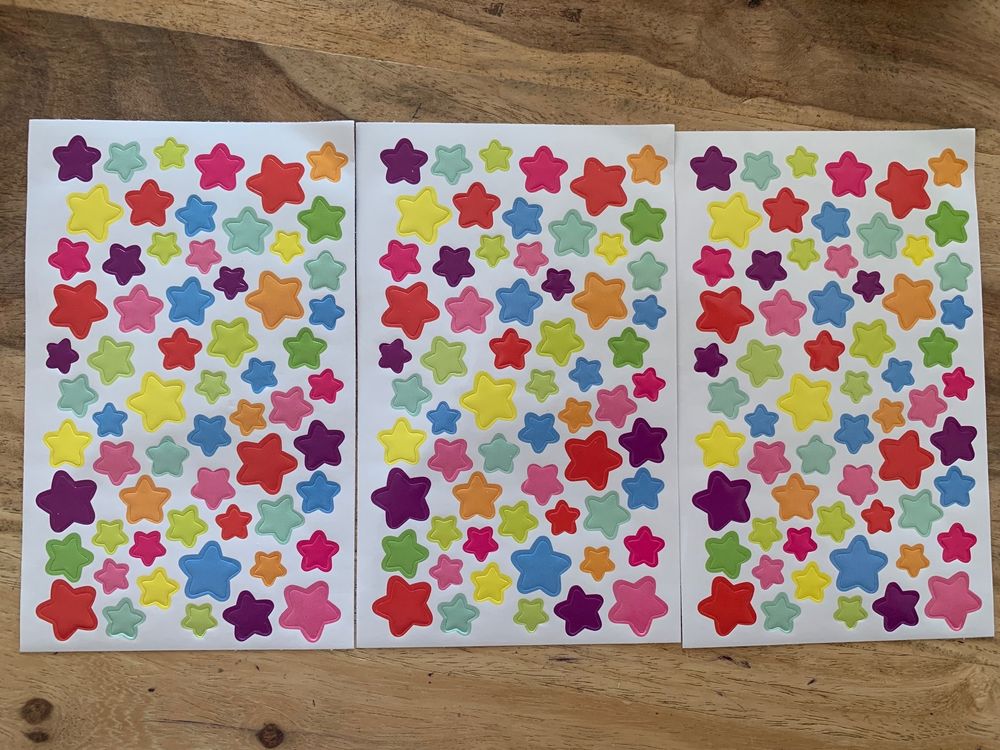 108 Stück Stern Aufkleber - Bunte Sticker Für Klassenzimmer Dekoration