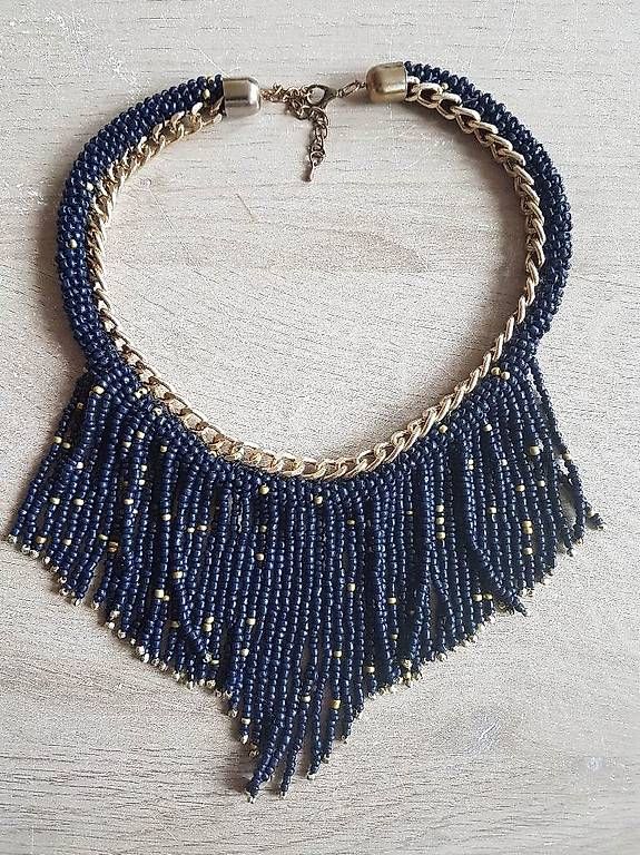 Catenine: Collier en perles  bleues – Usato da Ste-Croix venduto da kar_9x7w