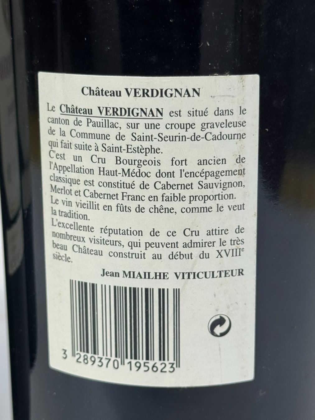 Vino: Bordeaux-Wein, Château Verdignan – Nuovo (secondo la descrizione) da Oberrieden venduto da Phischu 5