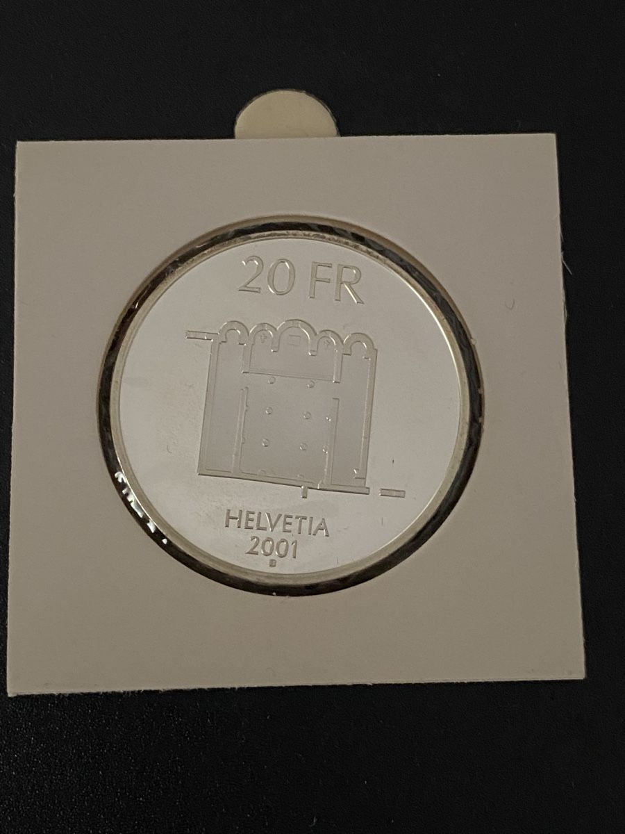Tutti le monete: 20 francs 2001 Arg. – Nuovo (secondo la descrizione) da Genève venduto da Mar7319 1
