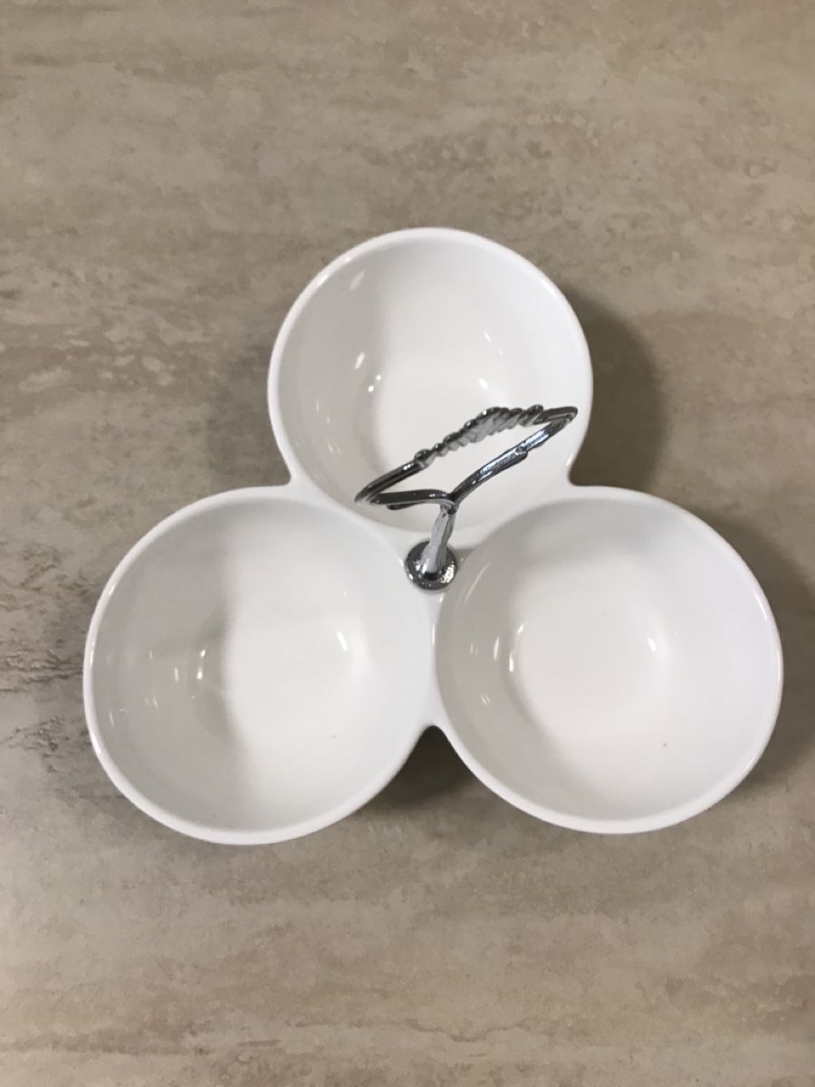 Ciotole: Schönes Vintage Dipschälchen/Servierschale, Weiss – Usato da Dübendorf venduto da nela123 1