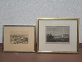 Zwei Stiche der Stadt Zürich