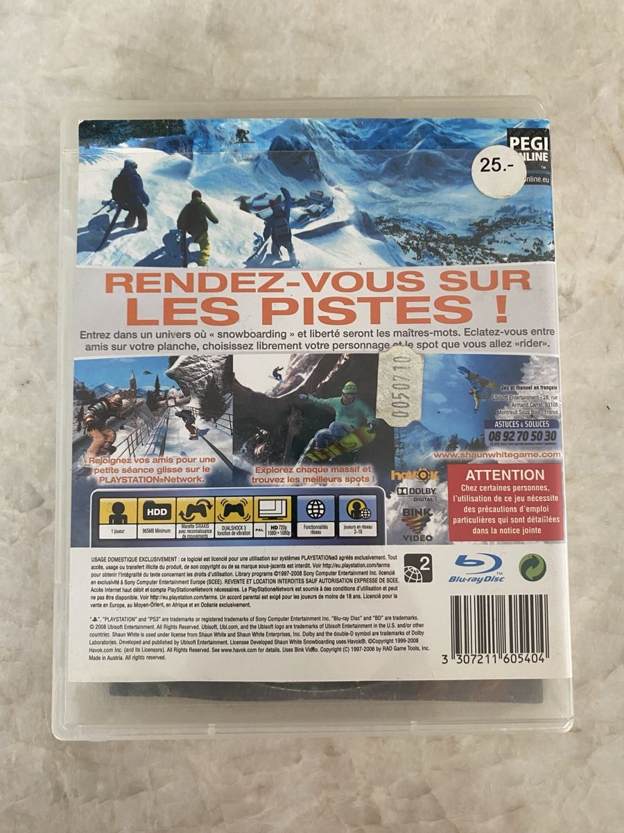 Giochi: Jeu PS3 Shaun White Snowboarding occasion – Usato da Gland venduto da Fanfan479 1