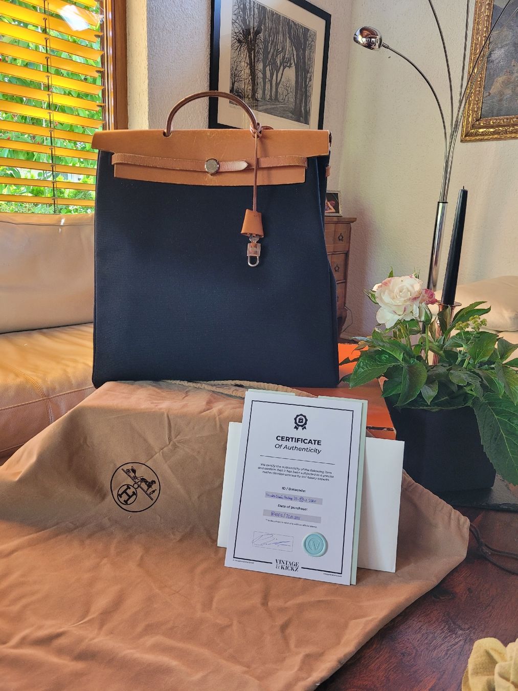 Hermès Borse da donna: Hermès Herbag 39  Schwarz / Beige – Usato da Wallisellen venduto da mariusklar73