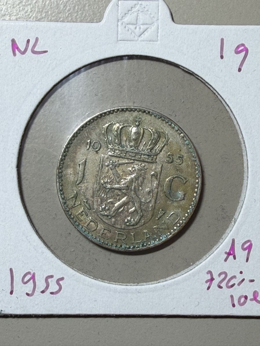 Tutti le monete: Pays-Bas - 1 gulden - 1955 - AG  – Usato da Payerne venduto da Mike1682