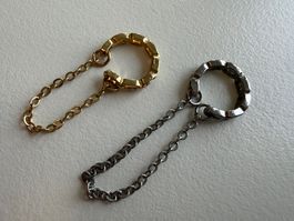 Ohrhoops, Ohrstecker in Gold- und Silberfarben