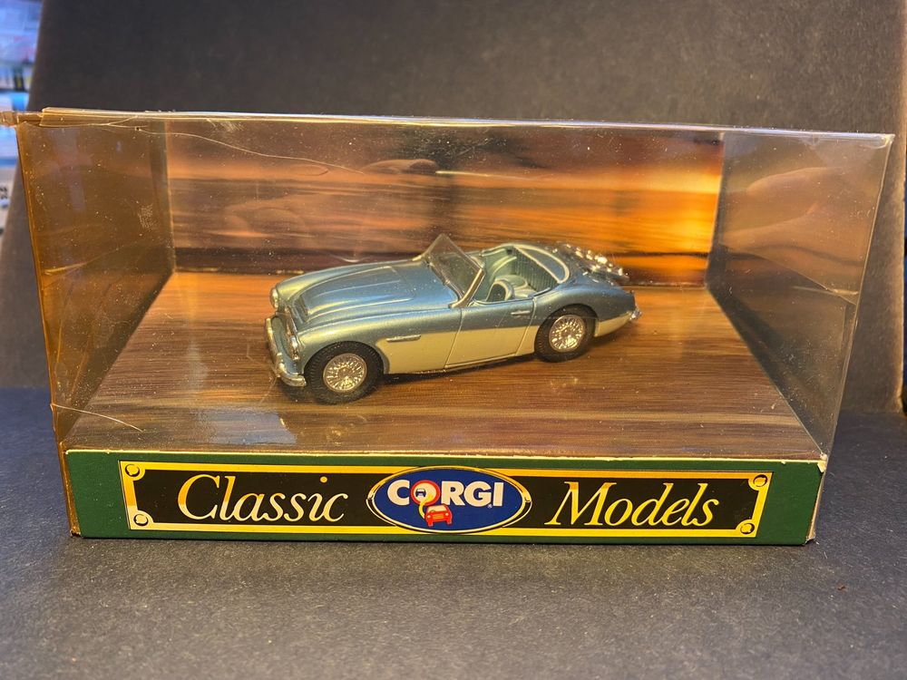 Voiture Miniature Corgi Toys - Austin Healey 3000 Cabriolet 1/43, Années 50, Bon état
