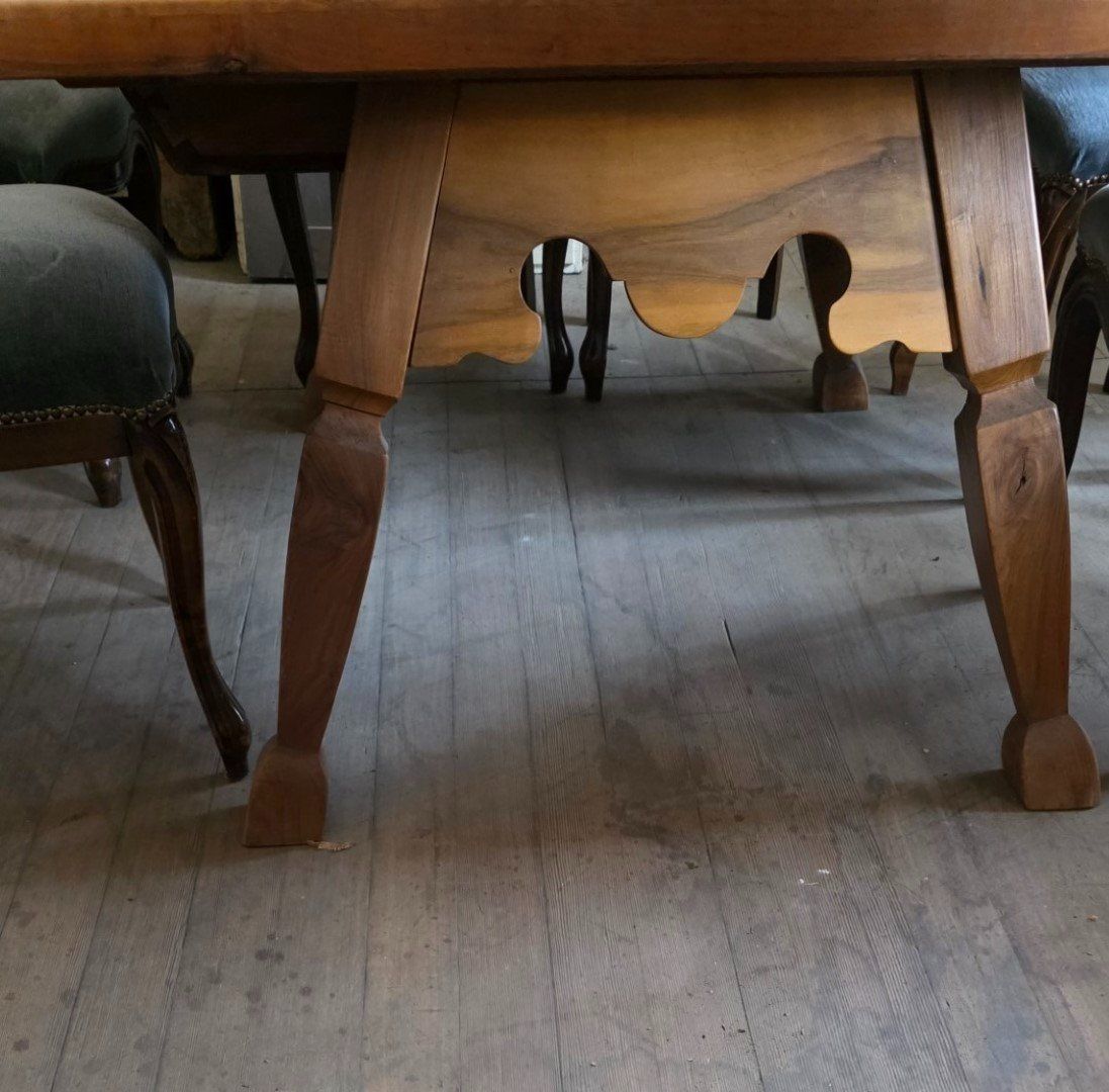 Tables: Wunderschöner, unrestaurierter Tisch mit Schieferplatte – D'occasion à Flums par Flumsantik 6