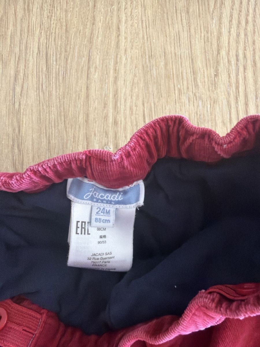 Jacadi Pantaloni: Jacadi Red Trousers 24m – Usato da Baar venduto da reg_8l6t 1
