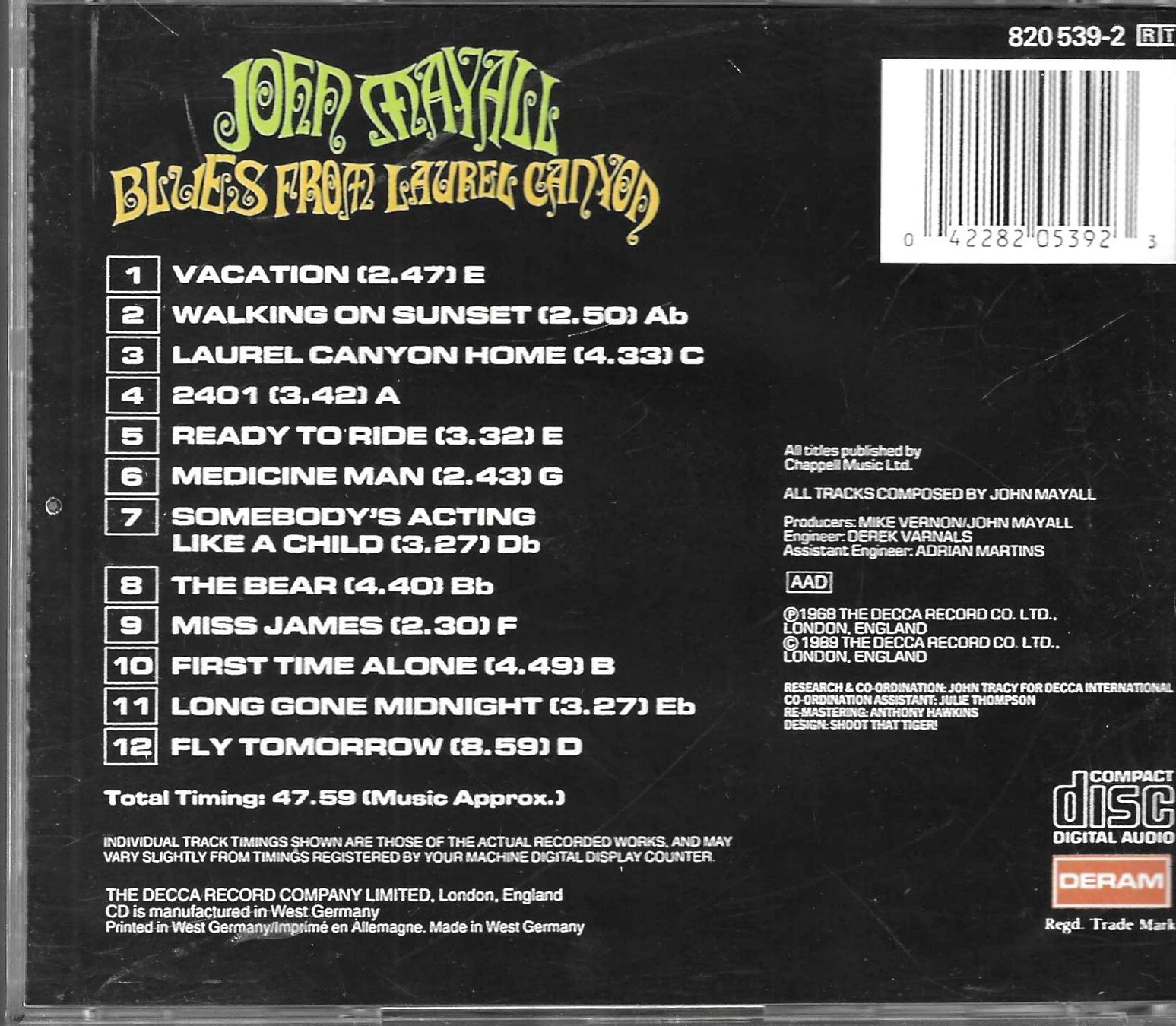 CD: John Mayall - BLues From Laurel Canyon – Usato da Savagnier venduto da Ne2065 1