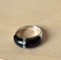 Doppel Onyx Silber Ring Art Deco Stil 925 Silber NEU