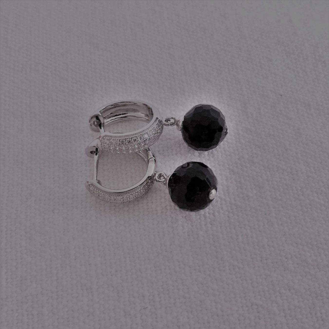 Orecchini pendenti & Orecchini a lobo: Montalin 925 Silber Creolen Noir – Nuovo e nell'imballaggio originale da Zürich venduto da Montalin2 5