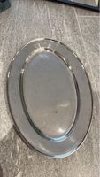 Servierteller oval metallisch Kratzer vorhanden