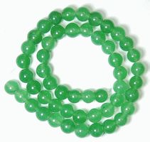 1 Strang echte schöne grüne Aventurin Perlen 8 mm