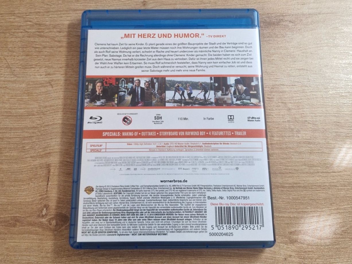 Tutti i DVDs: Der Nanny (2015) RAR Bluray – Usato da Pfungen venduto da Whitie 1