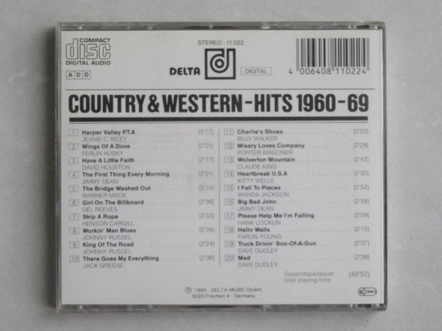 CD: CD - Country & Western Hits 1960-69 – Usato da Lachen SZ venduto da peace0 1